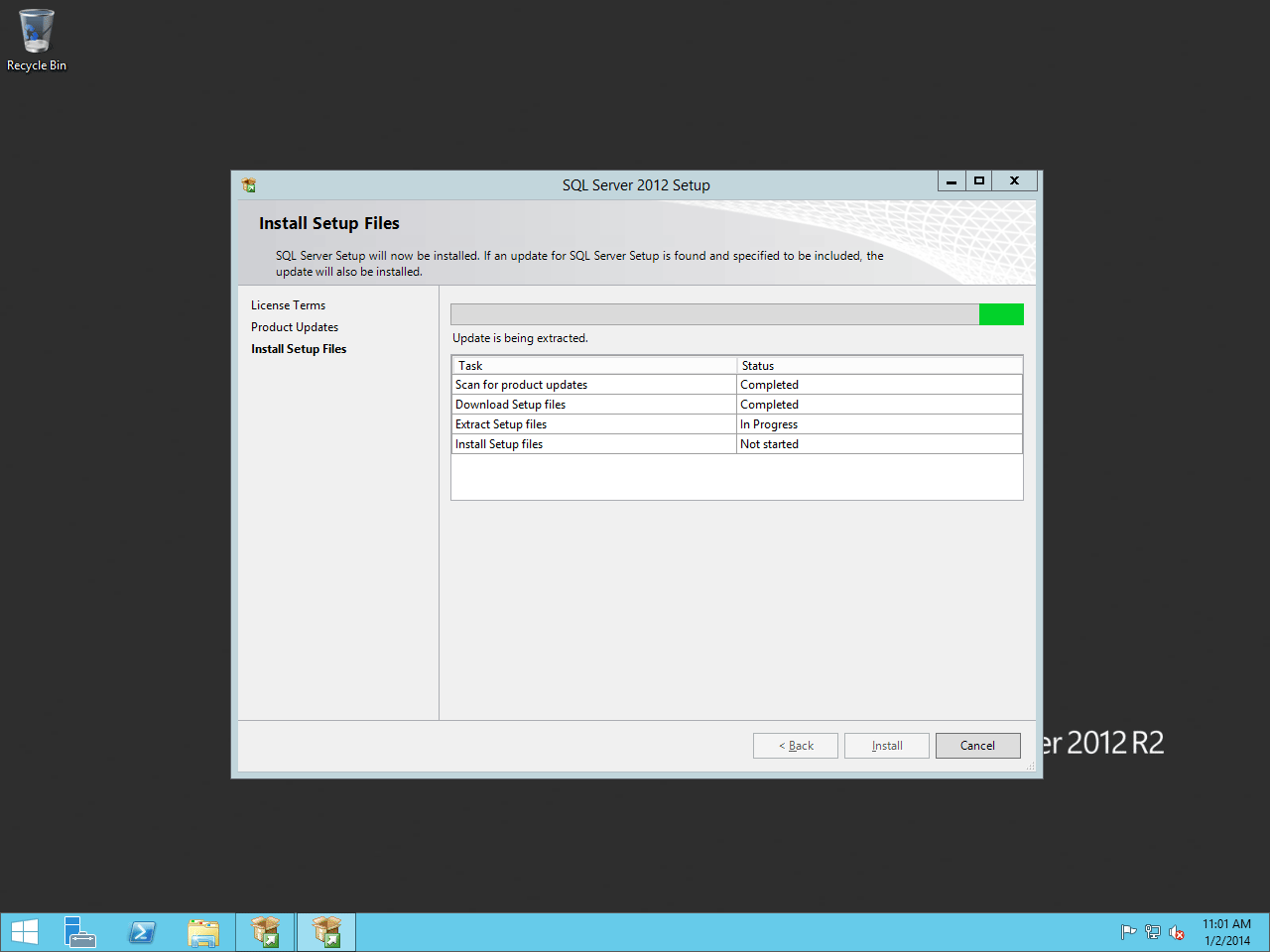 Installing Setup Files