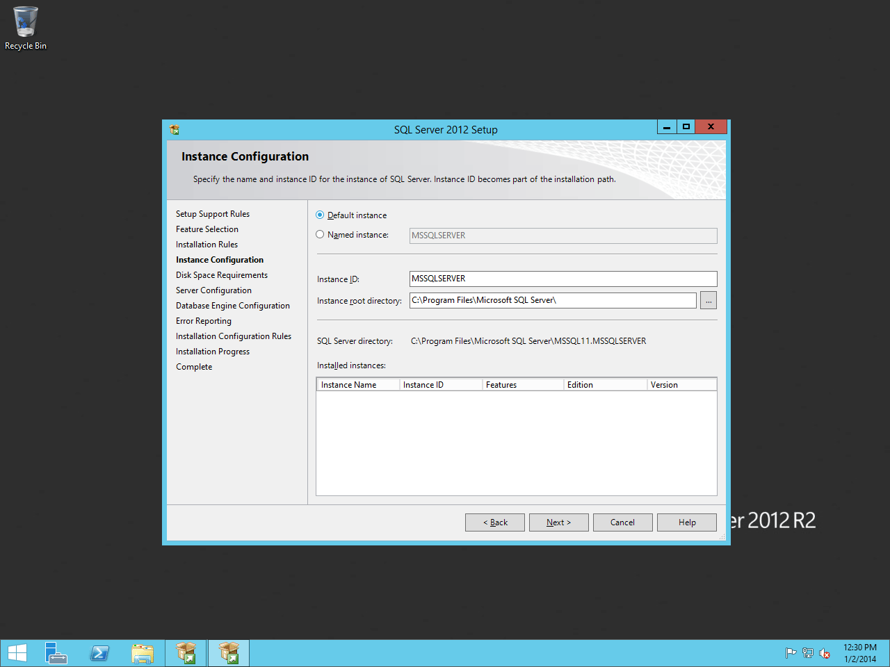 Instance Configuration
