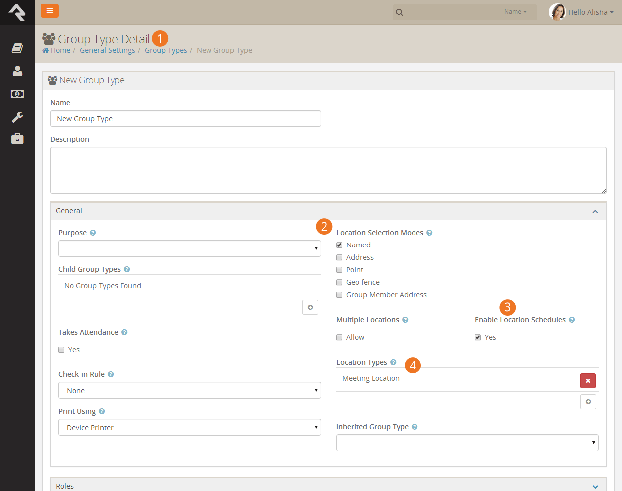 Configuring A New Group Type For Checkin