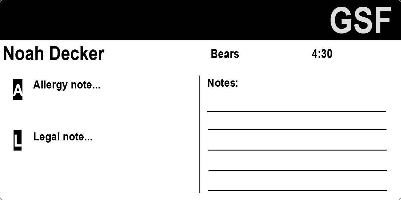 Note Label
