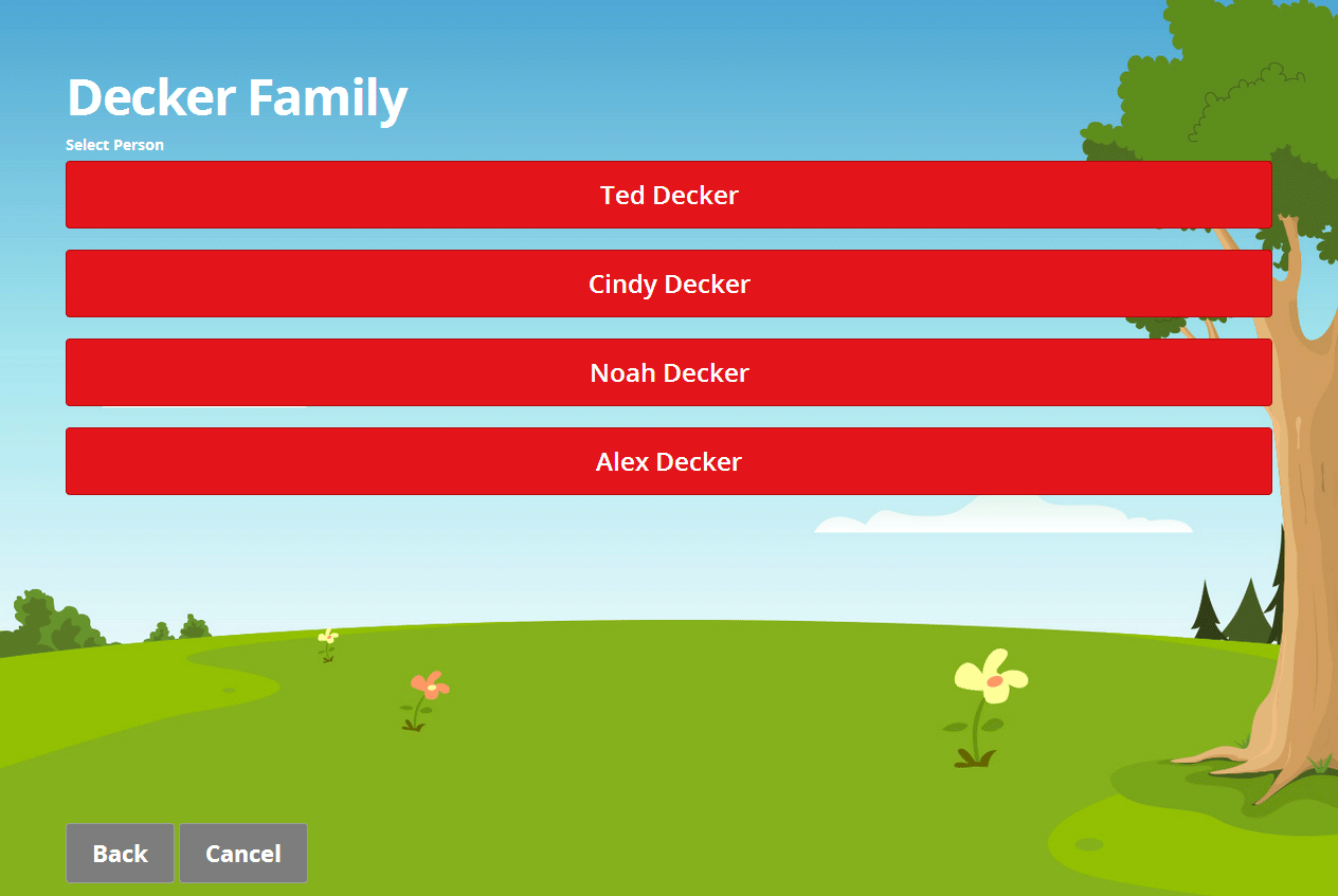 Family Member Screen