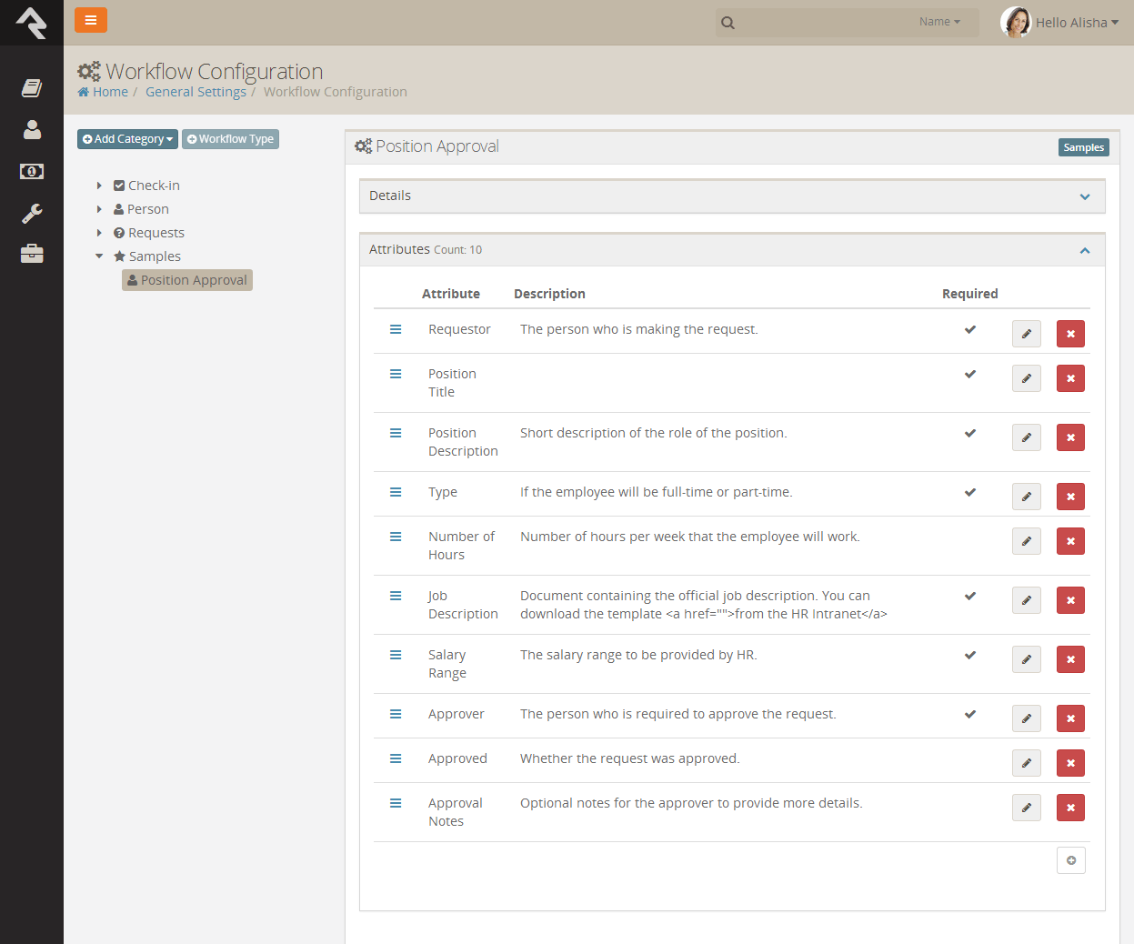 Workflow Type Attributes