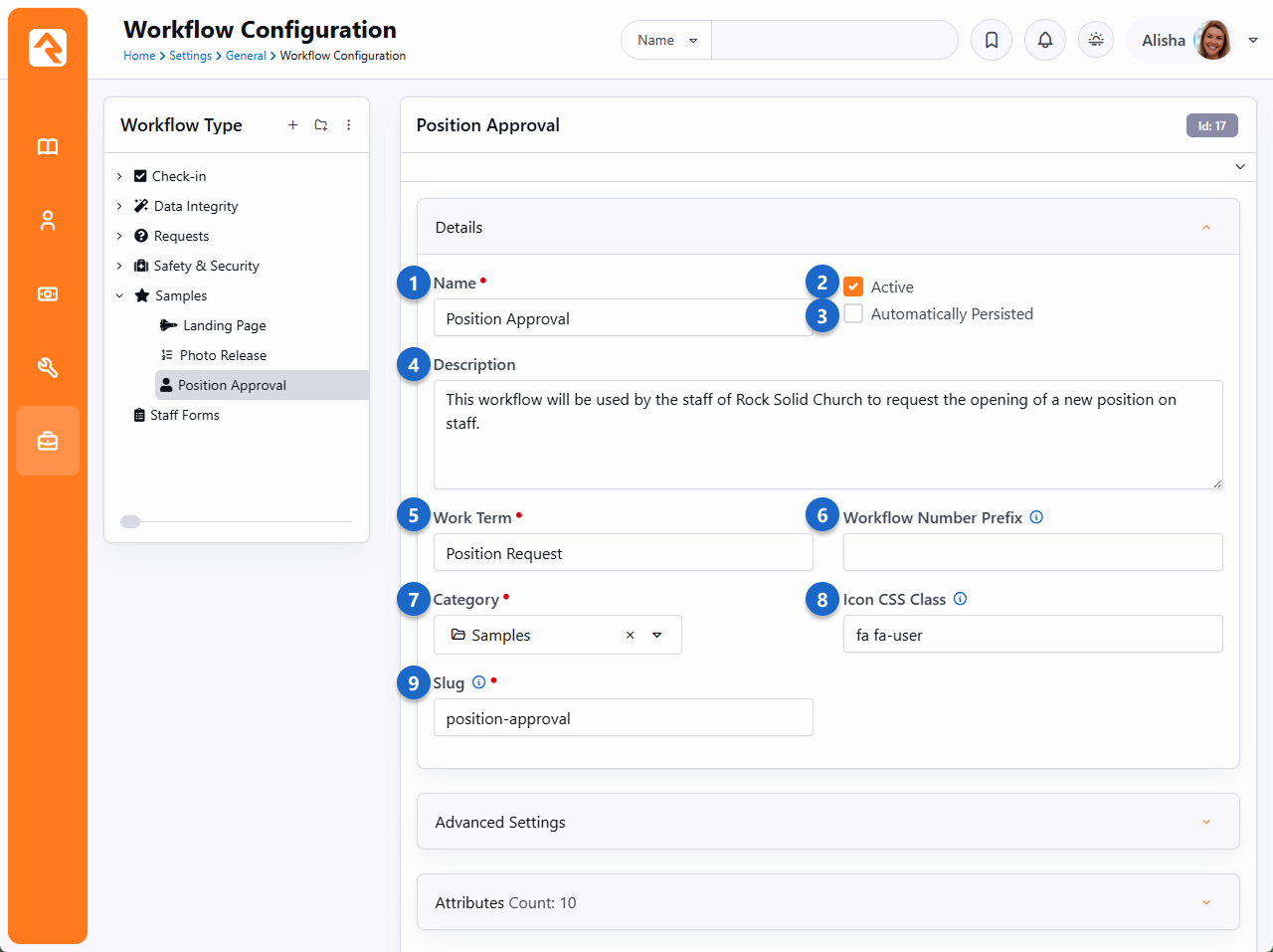 Workflow Type Details
