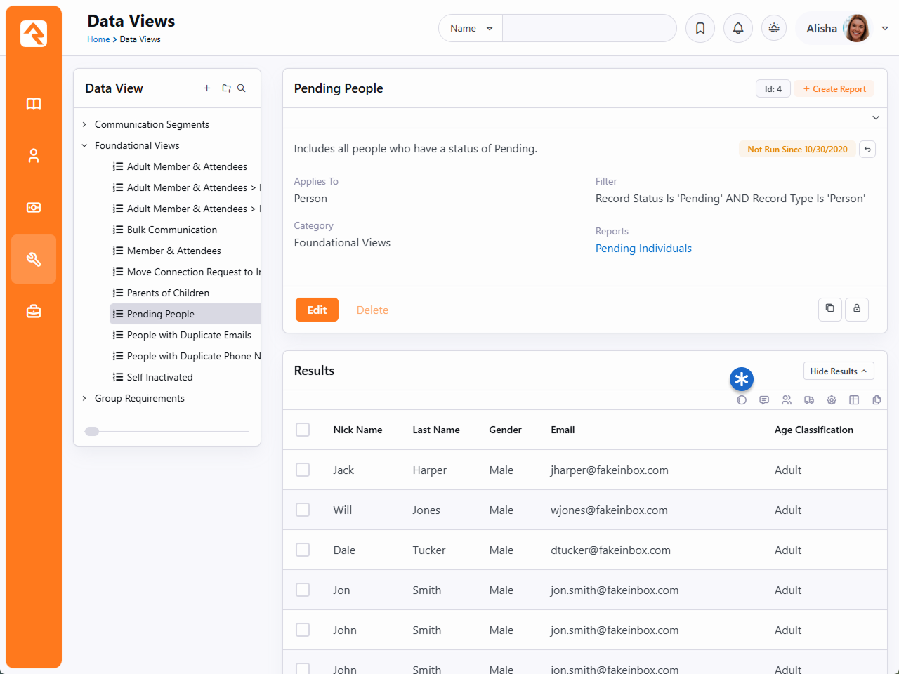 Data View Grid With Custom Action Icon