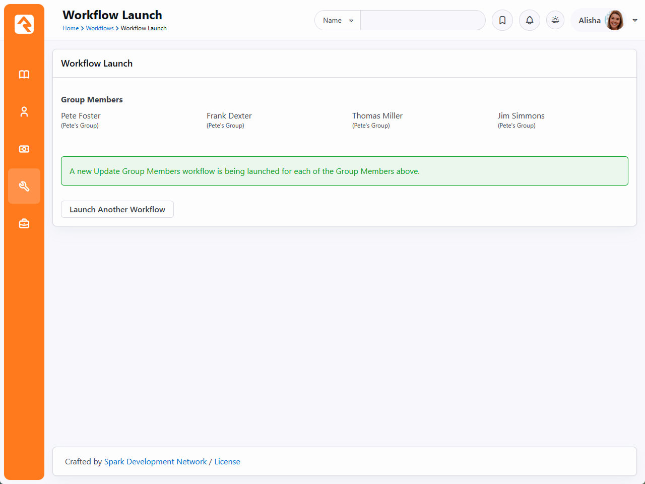 Launch From Grid - Workflow Launch Success