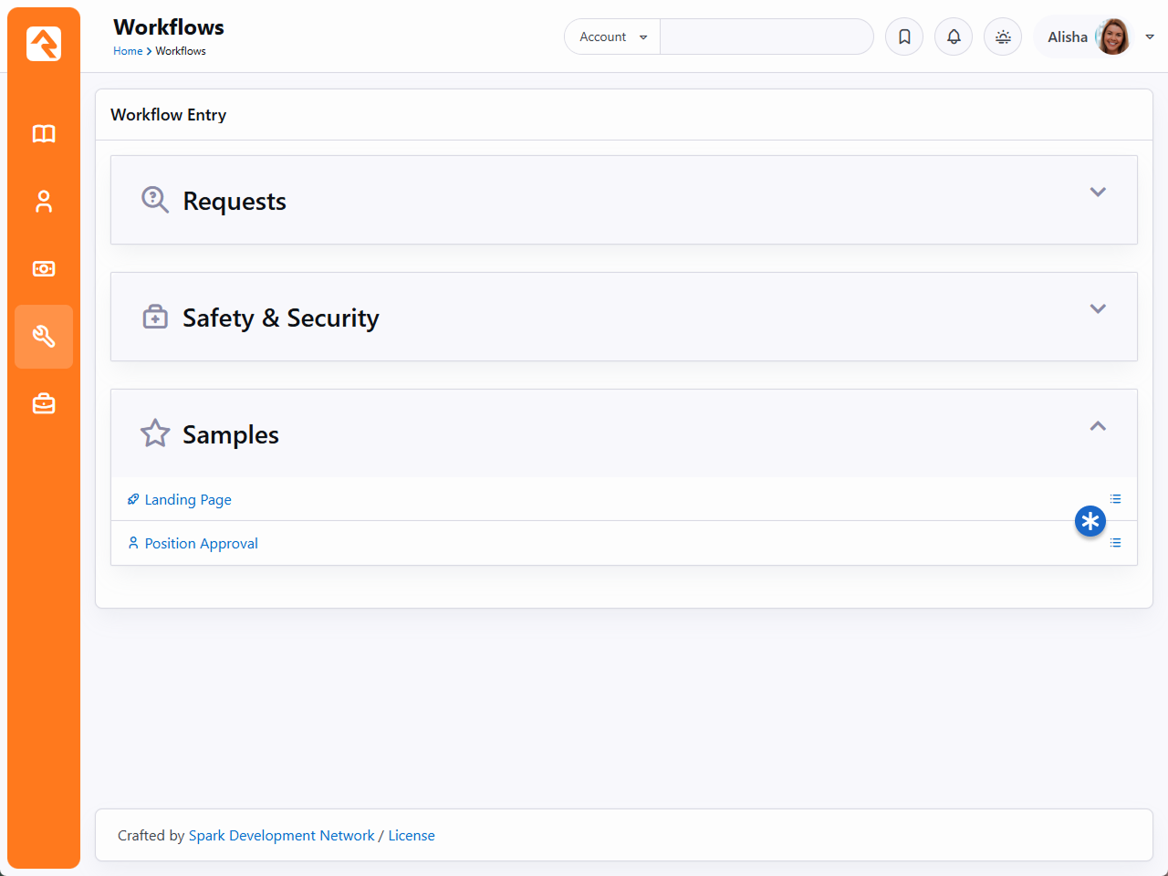 Manage Workflow Link