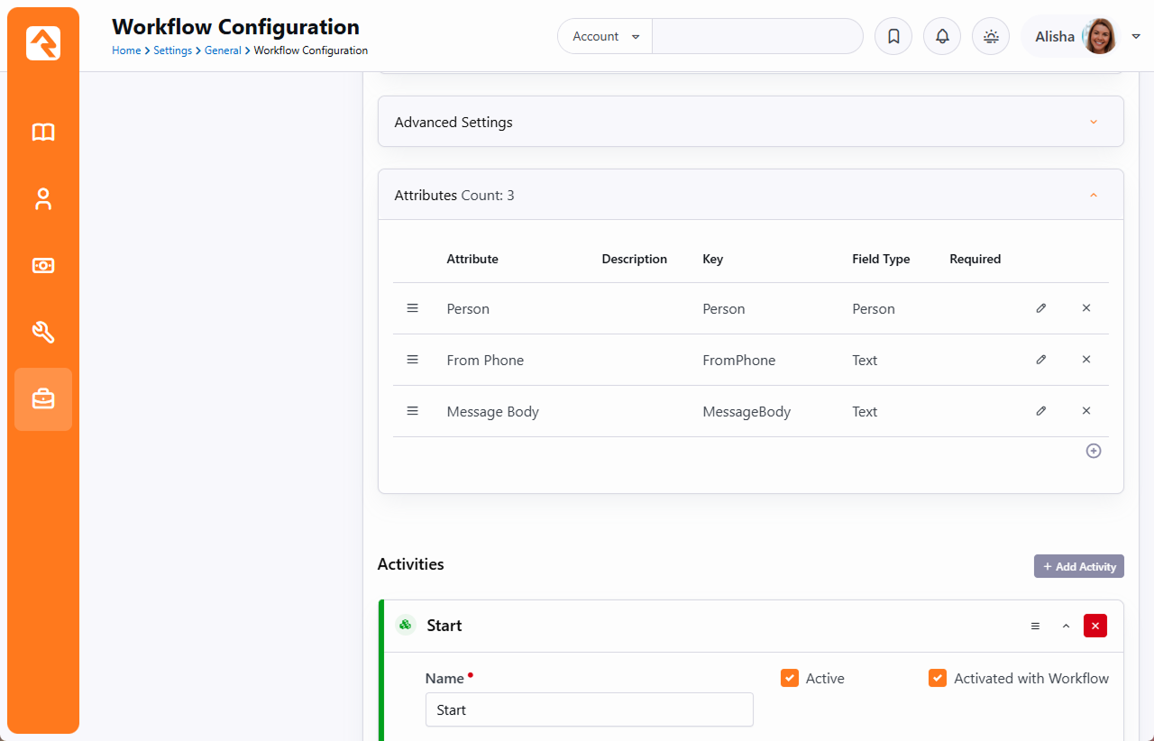 Configure Workflow Attributes