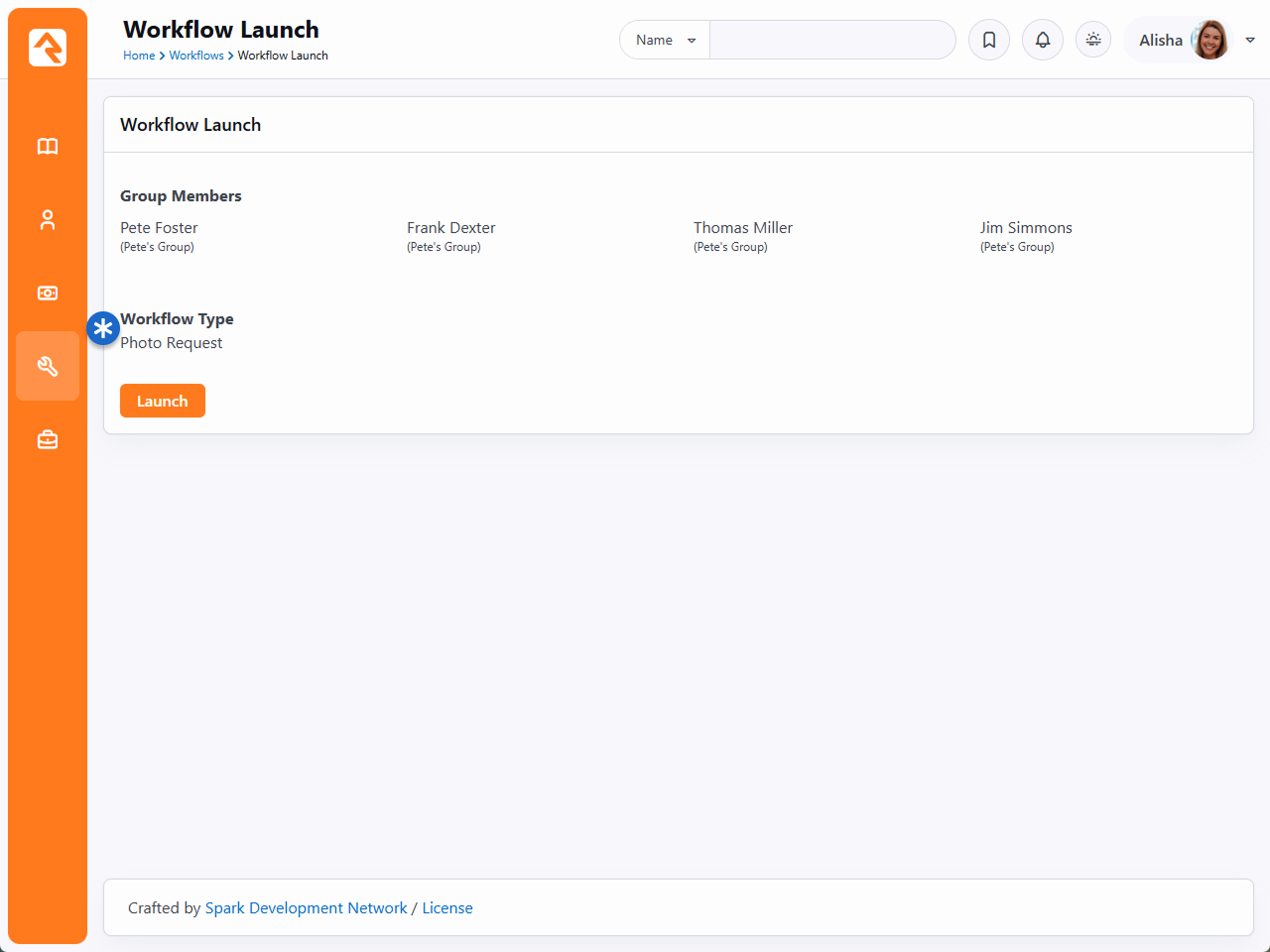 Workflow Launch Block - Locked Workflow Type