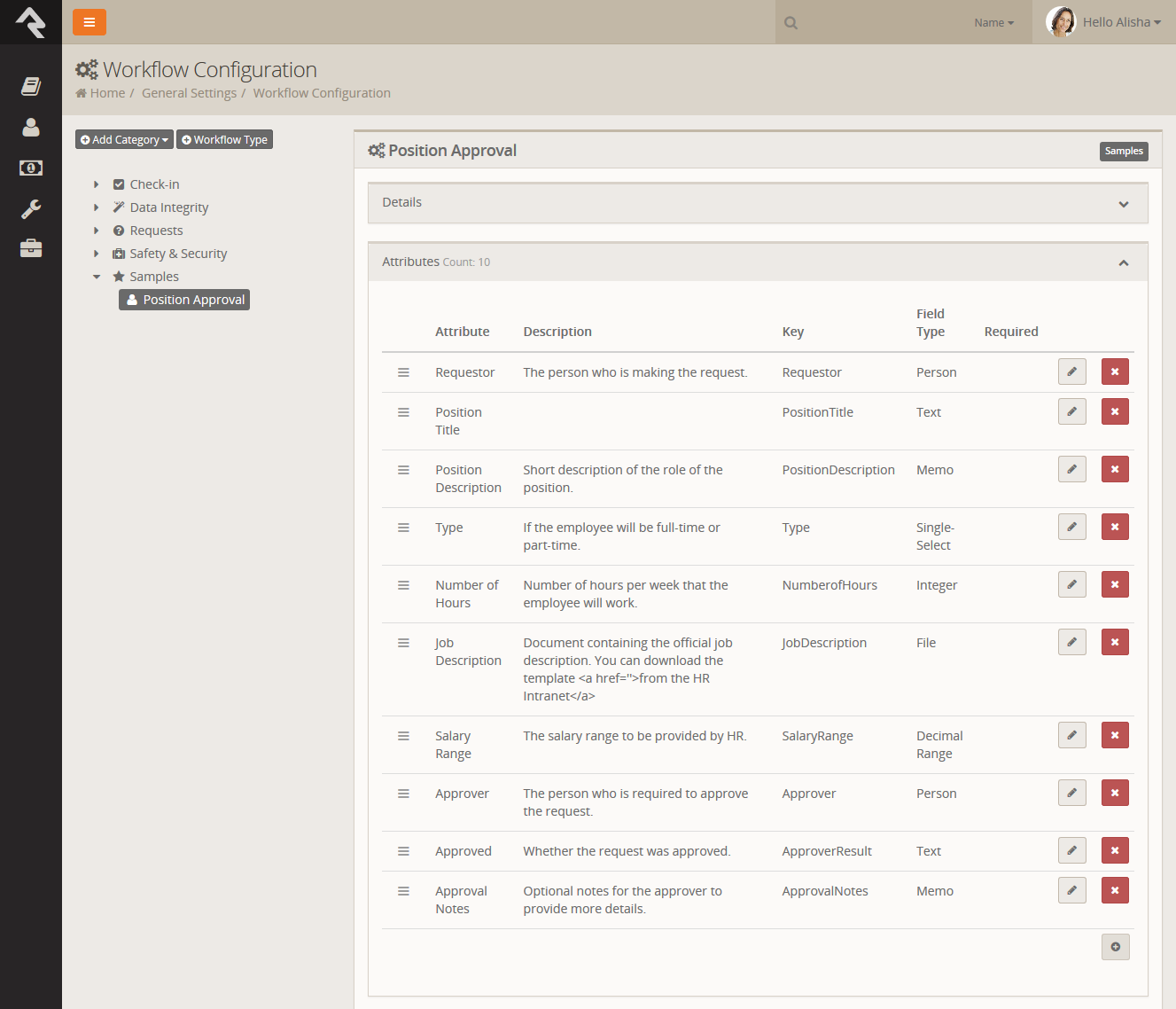 Workflow Type Attributes