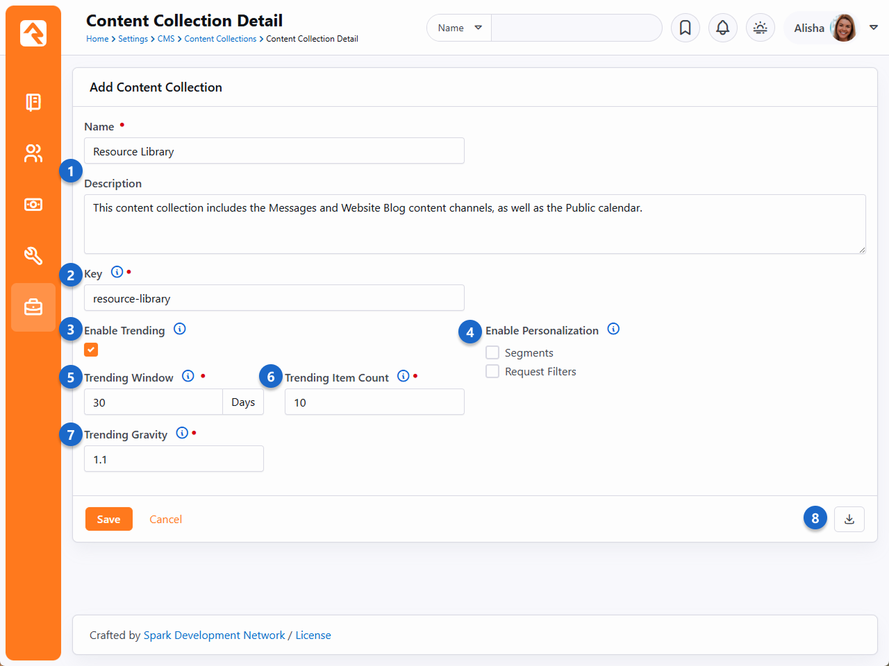 Content Collection Detail