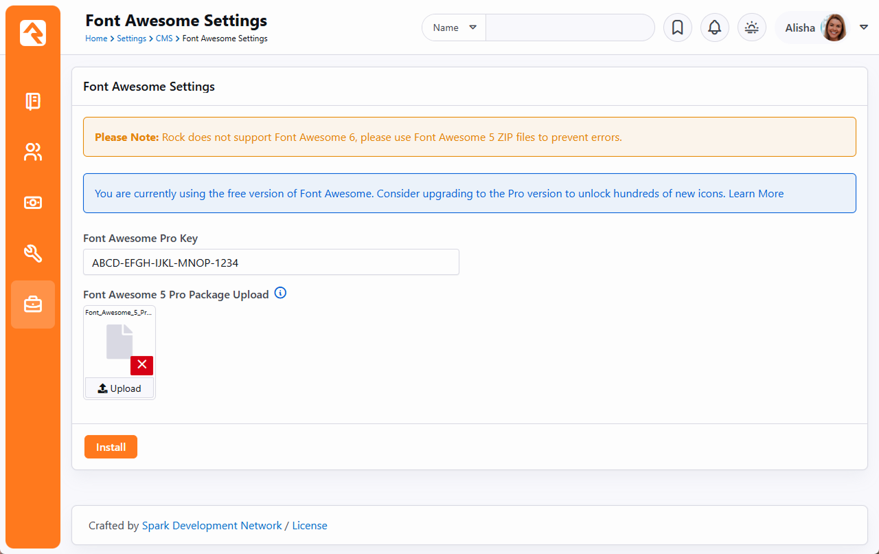 Installing Font Awesome Pro