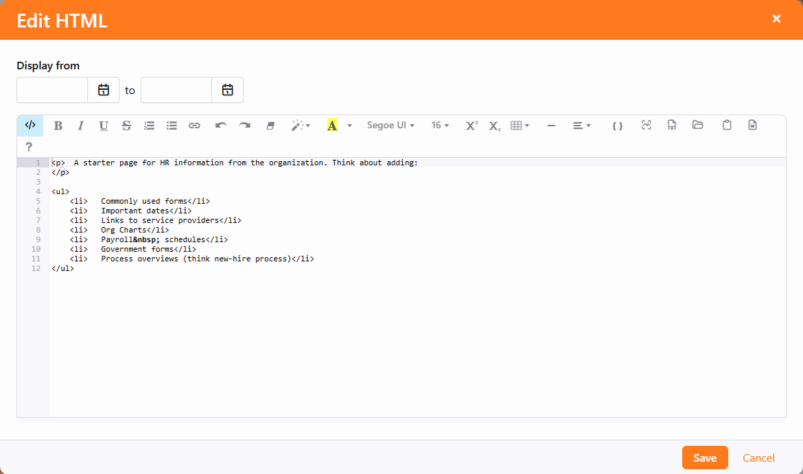 HTML Editor