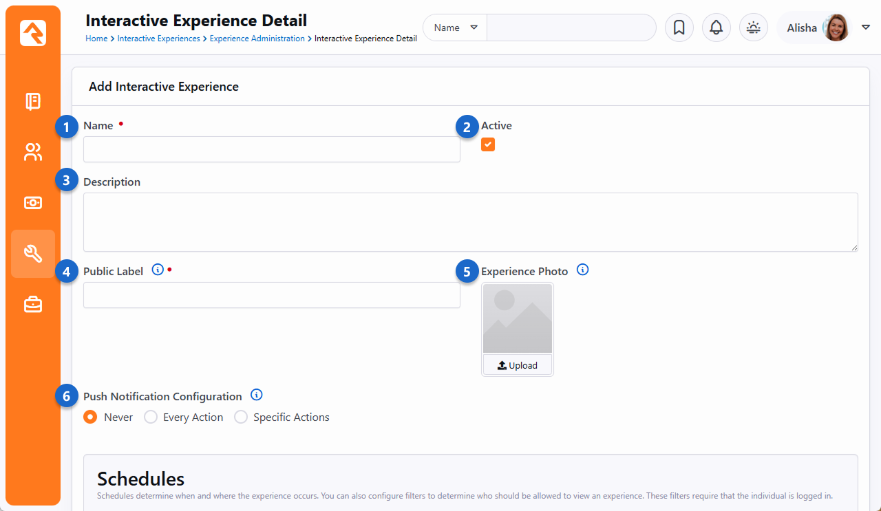Add New Experience