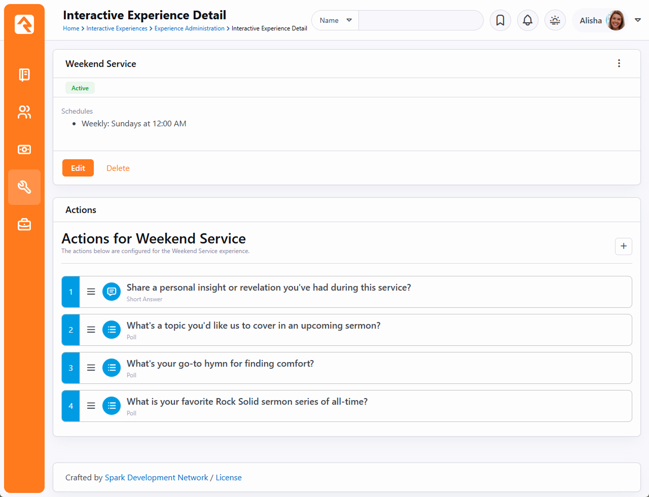 Experience Administration