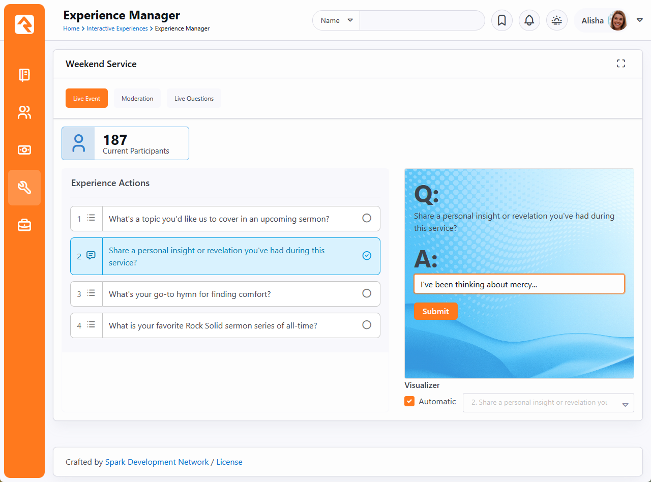 Experience Manager - Live Event