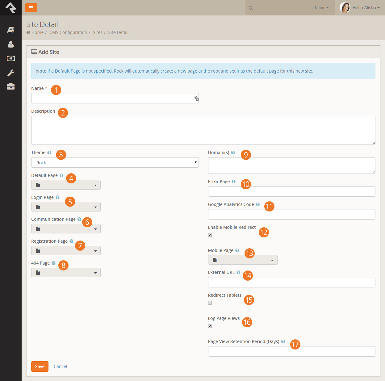 Add Site