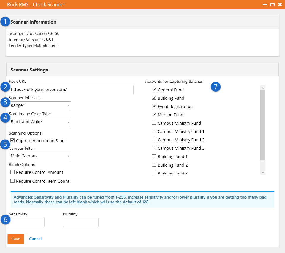 Scanner Settings