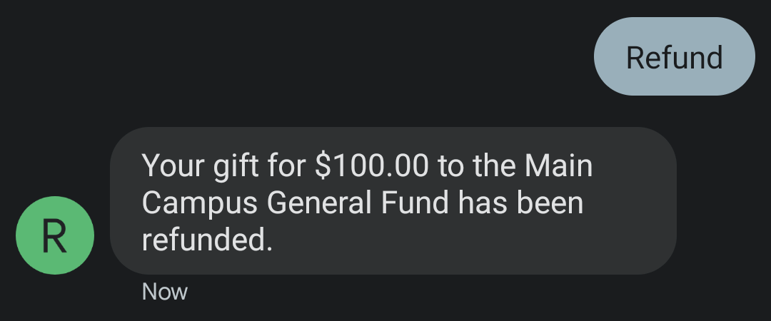 Refund Success Response