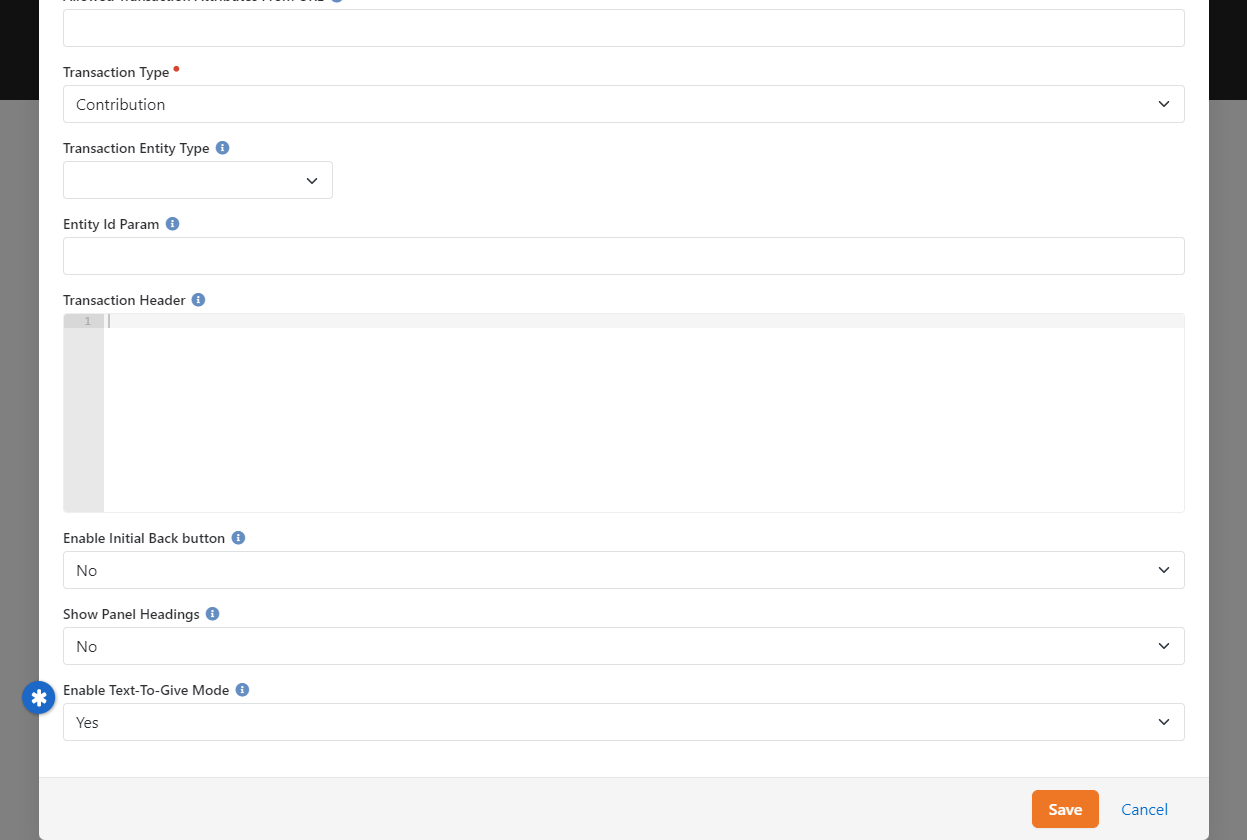 Utility Payment Entry Block Settings - 2