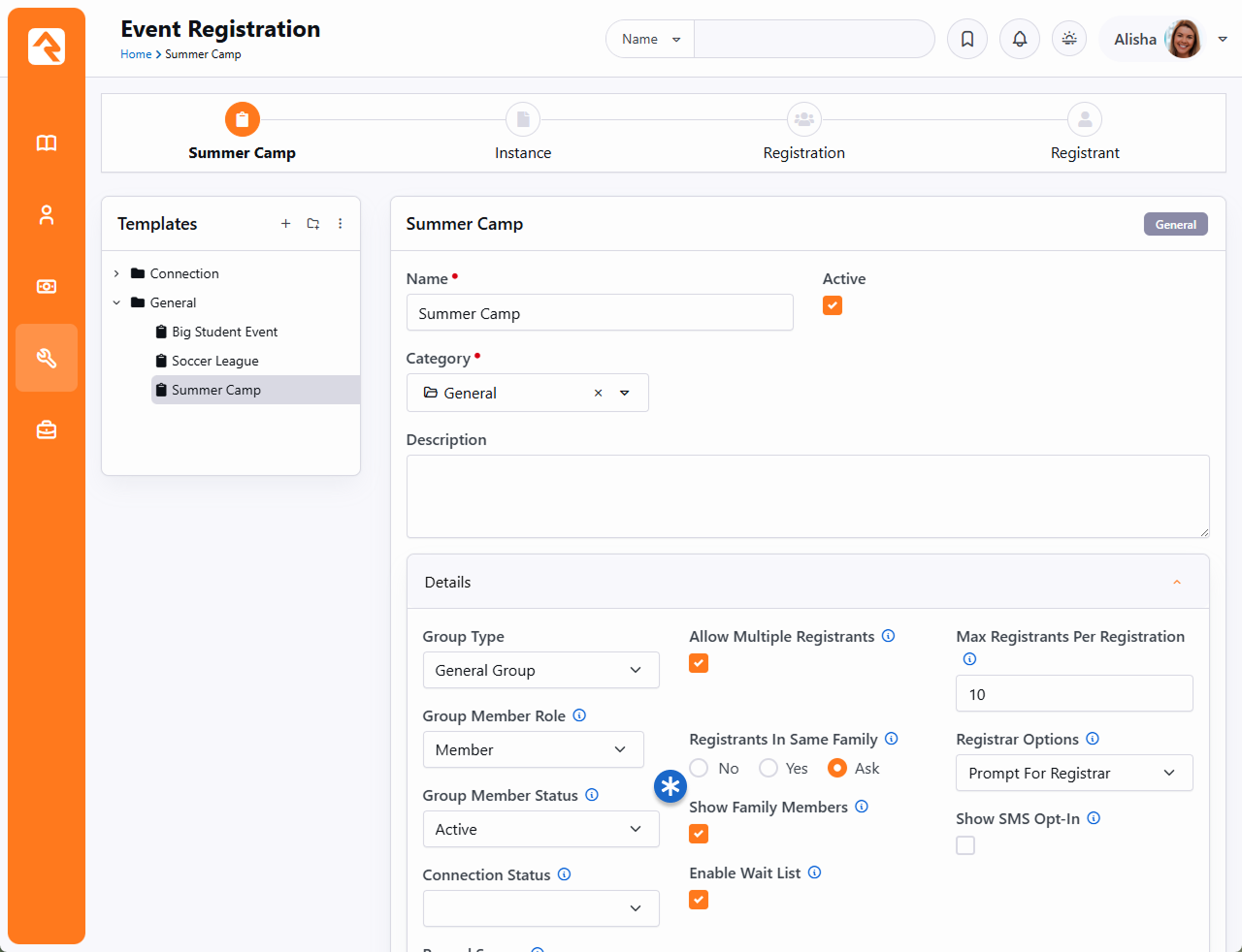 Add Guest or Family Member Configuration