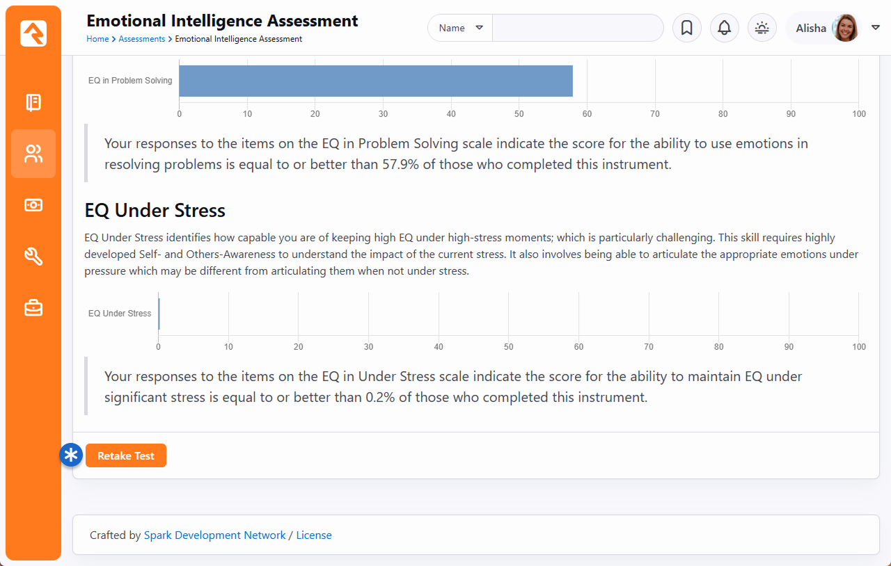 Retake From Assessment Results