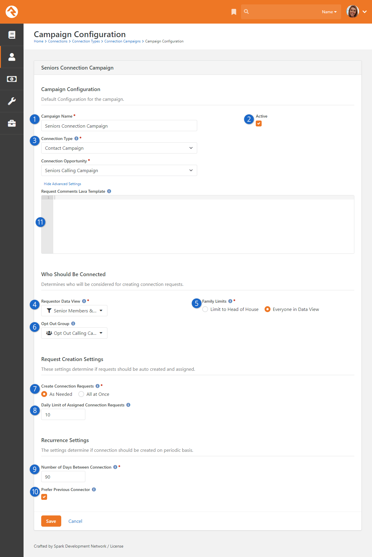 Connection Campaign Settings