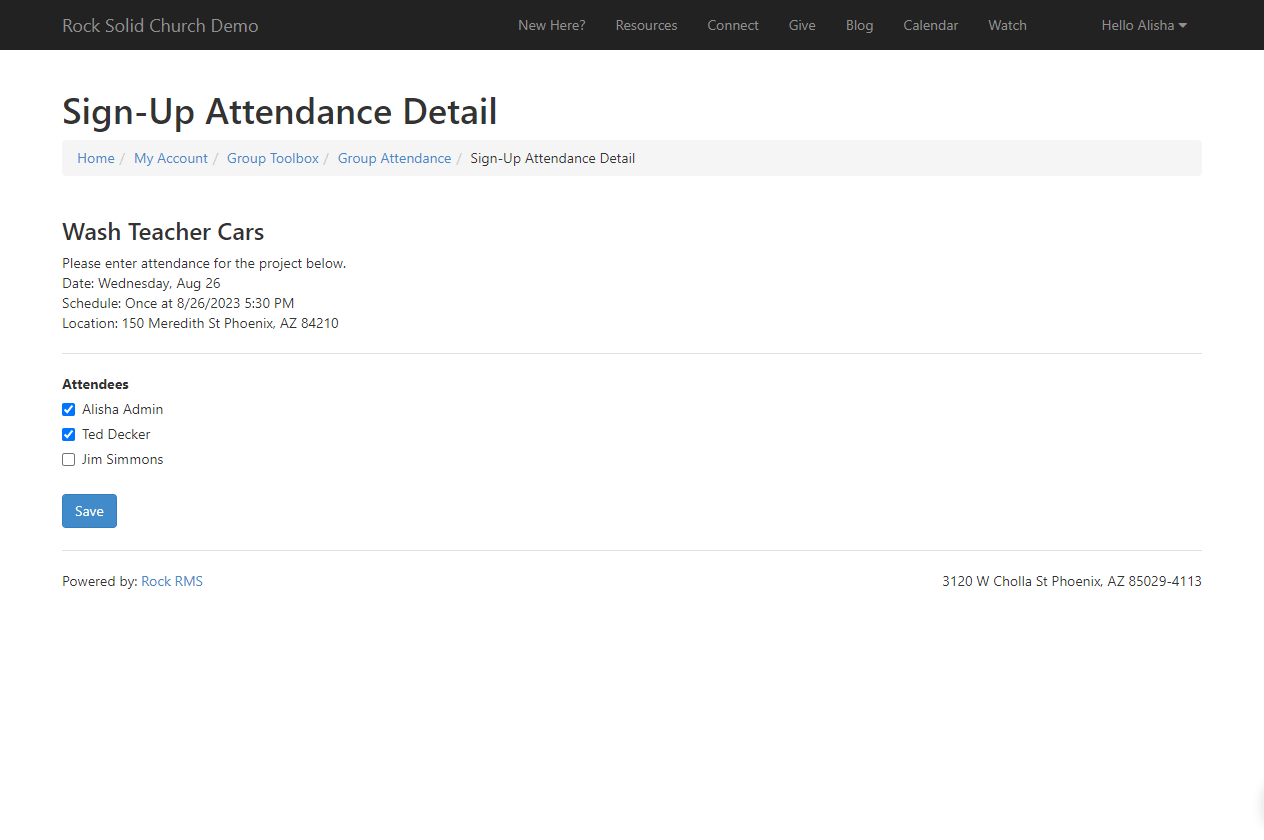Attendance Detail