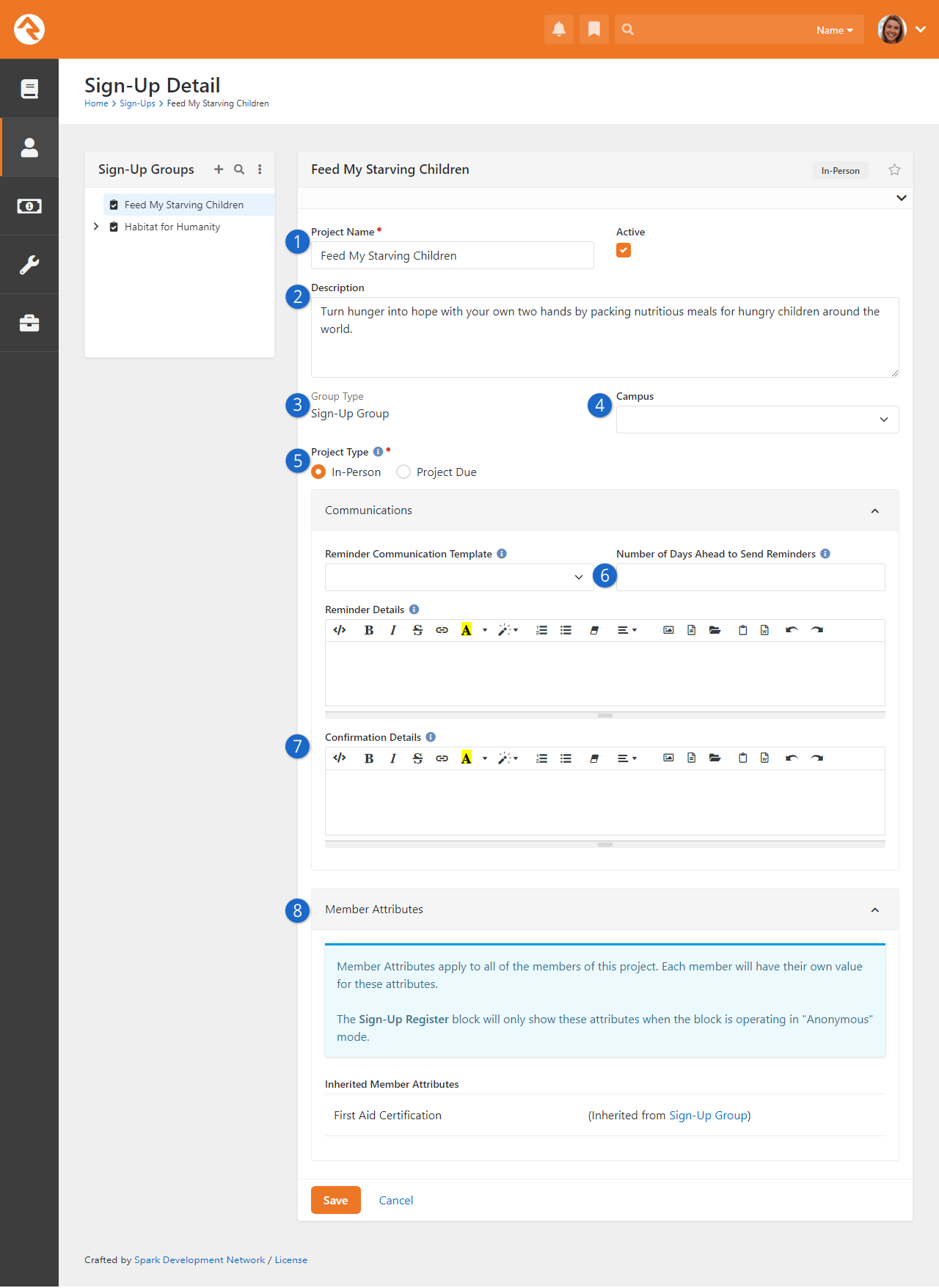 Sign-Up Project Detail