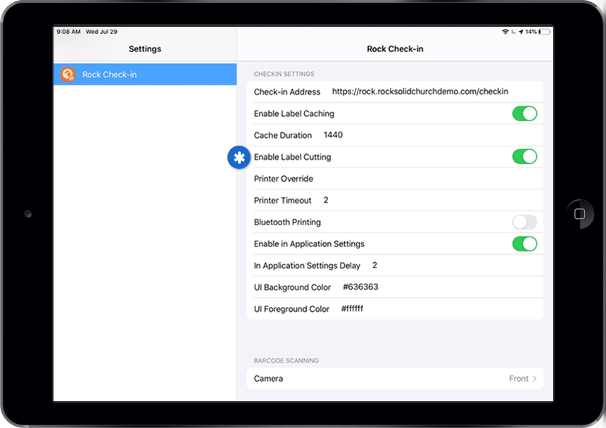 Enable iPad Label Cutting