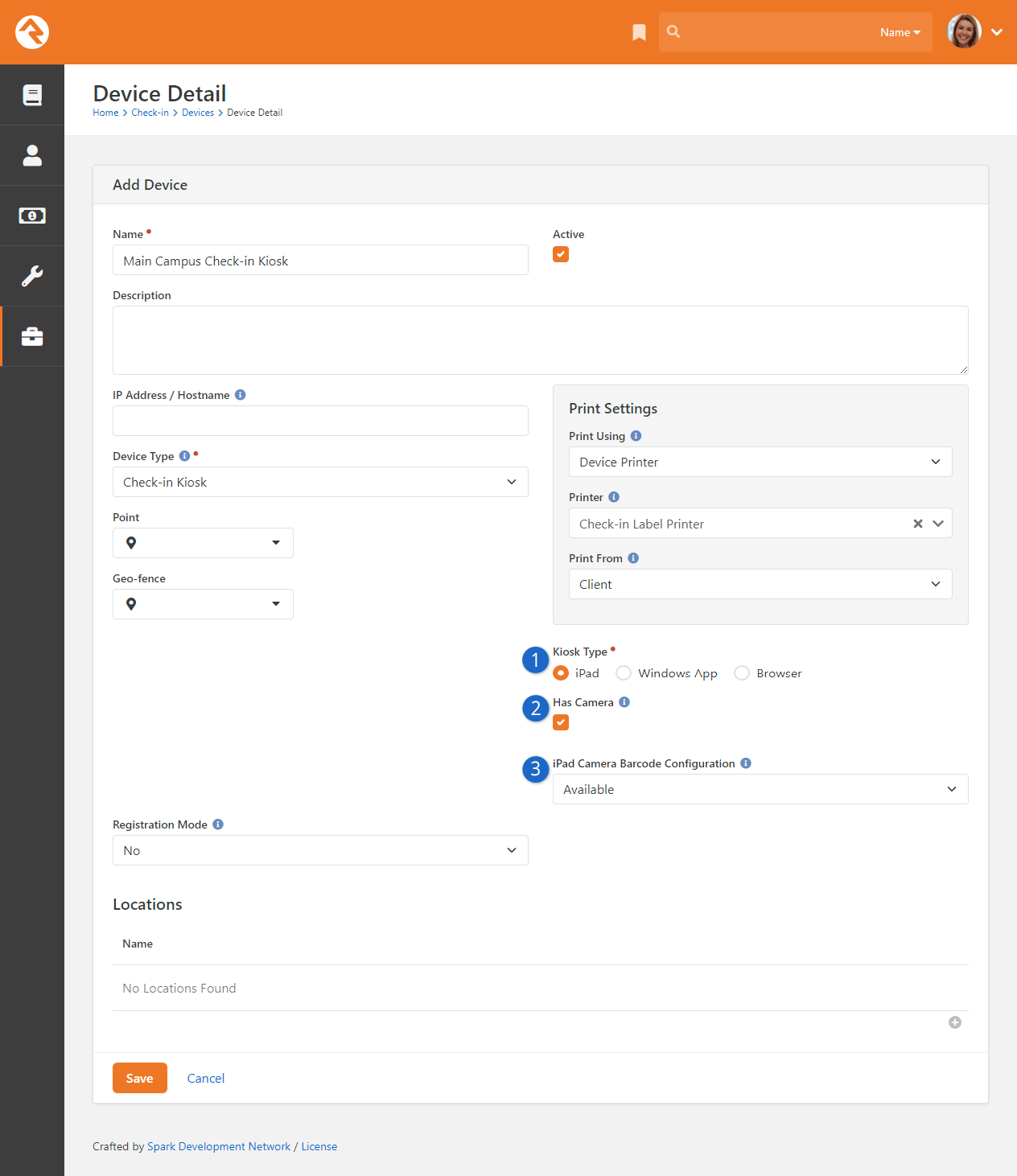 Device Camera Setup