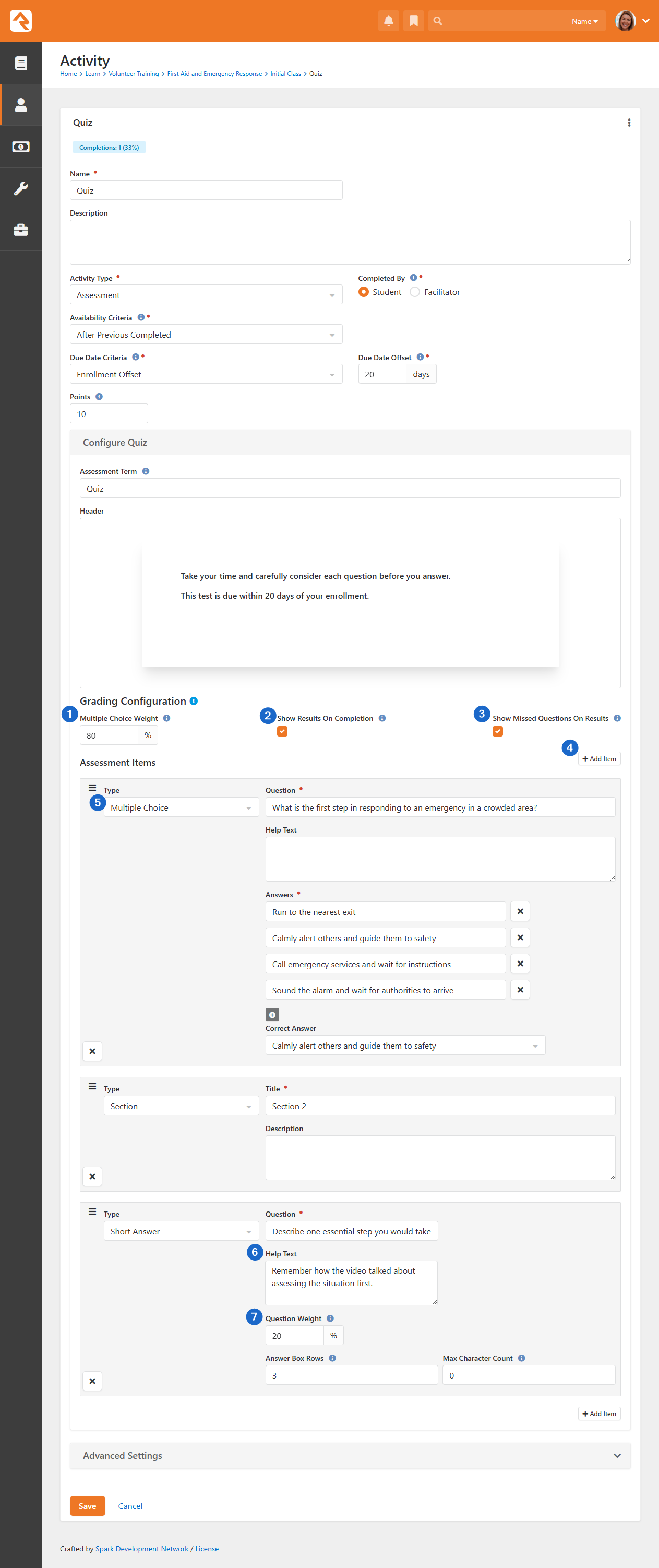 Assessment Activity Type