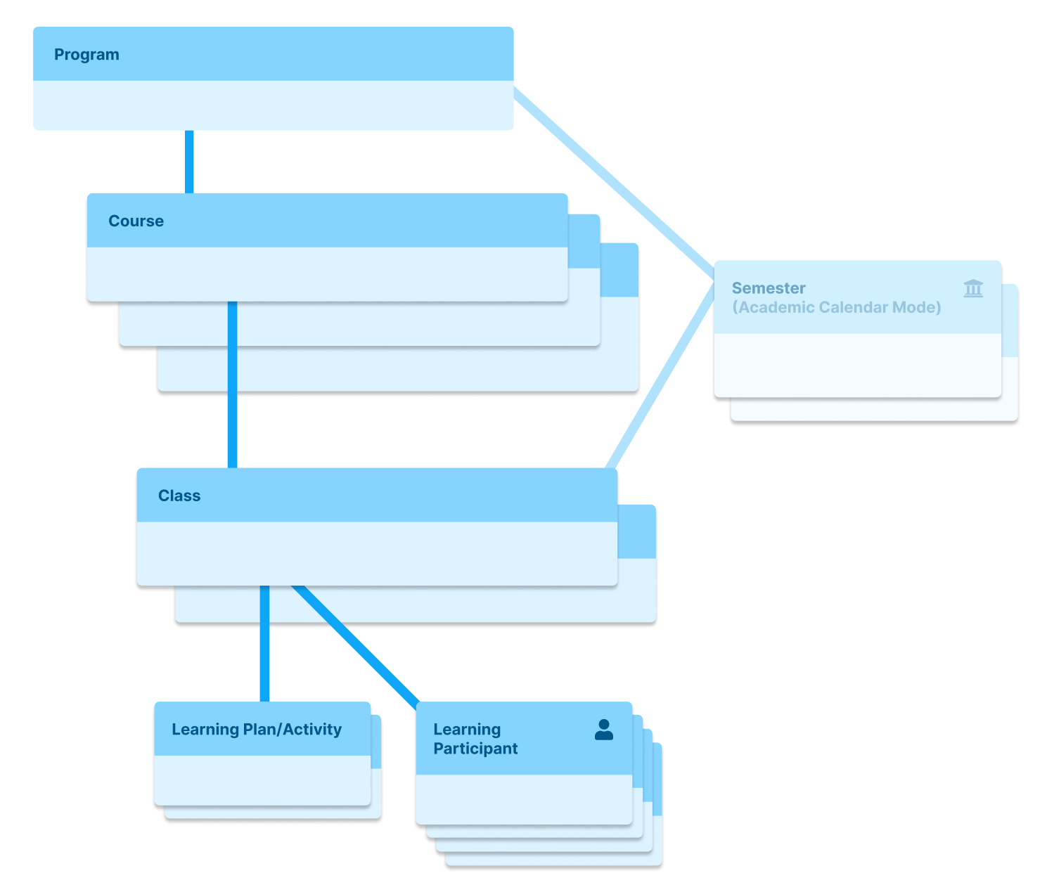 A relationship diagram of the LMS anatomy