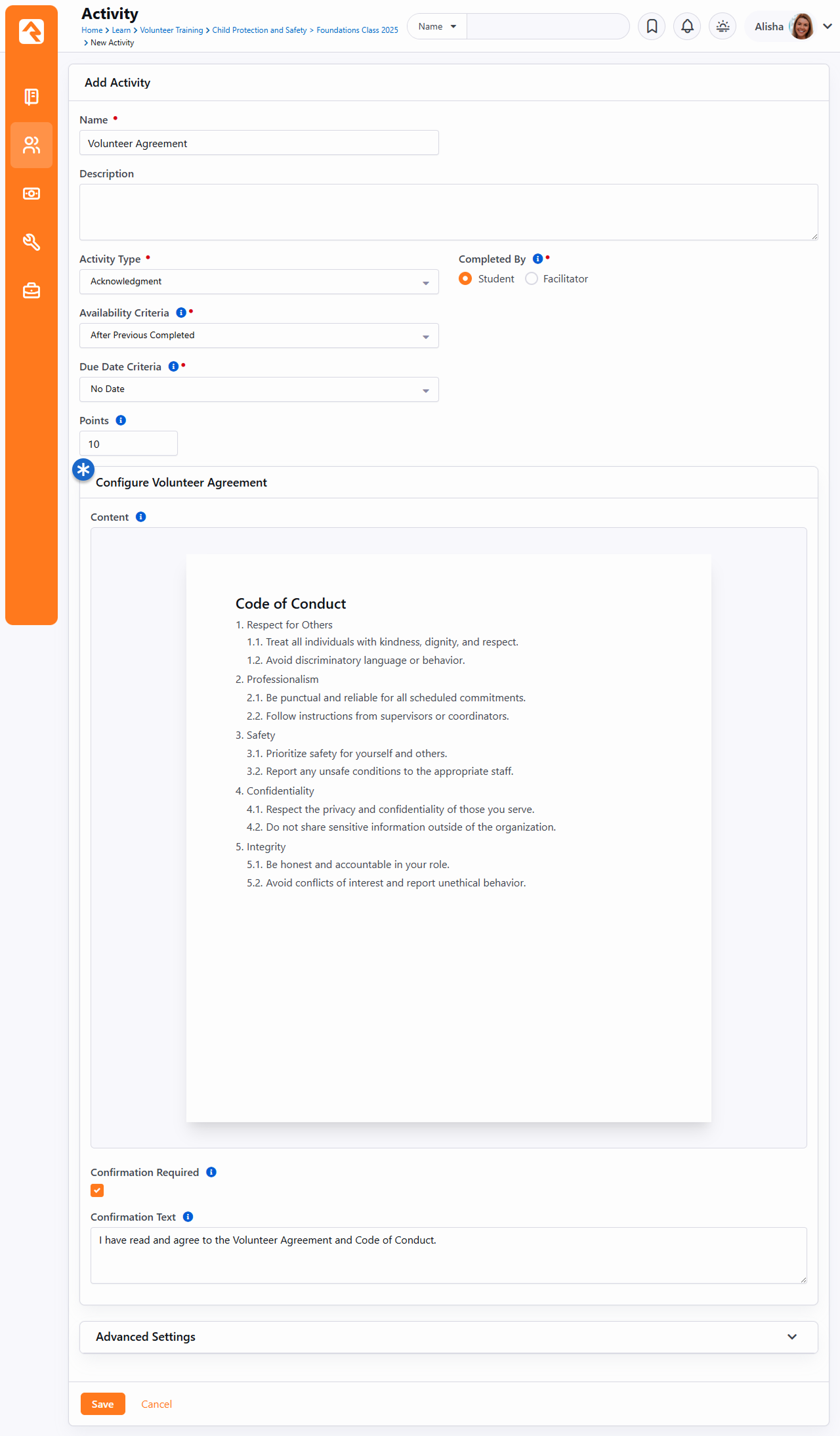 Configuration View