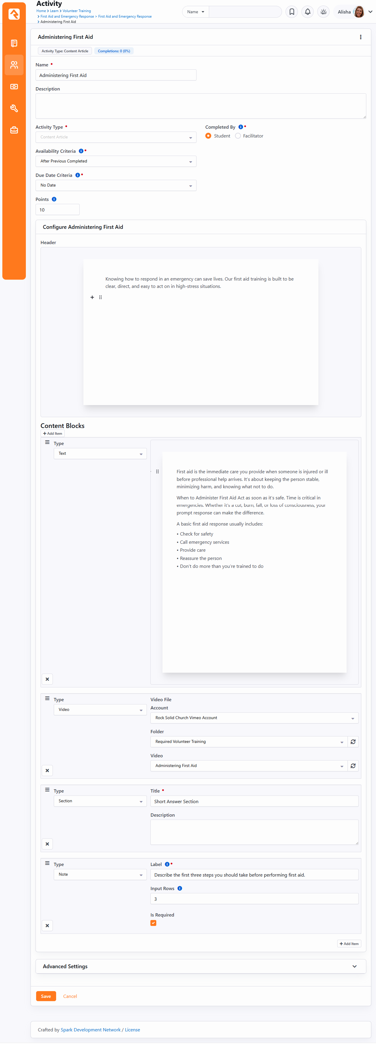 Configuration View