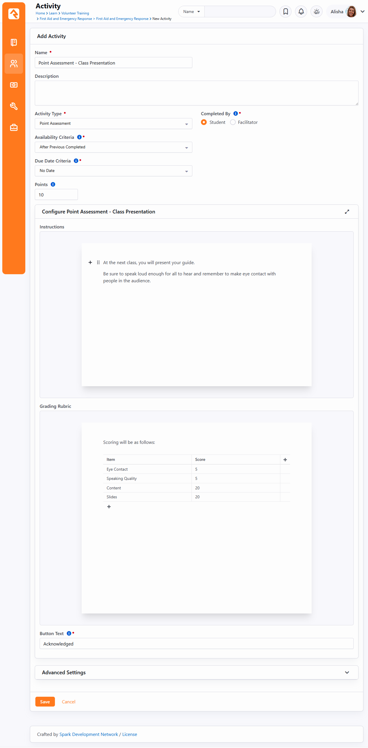 Configuration View