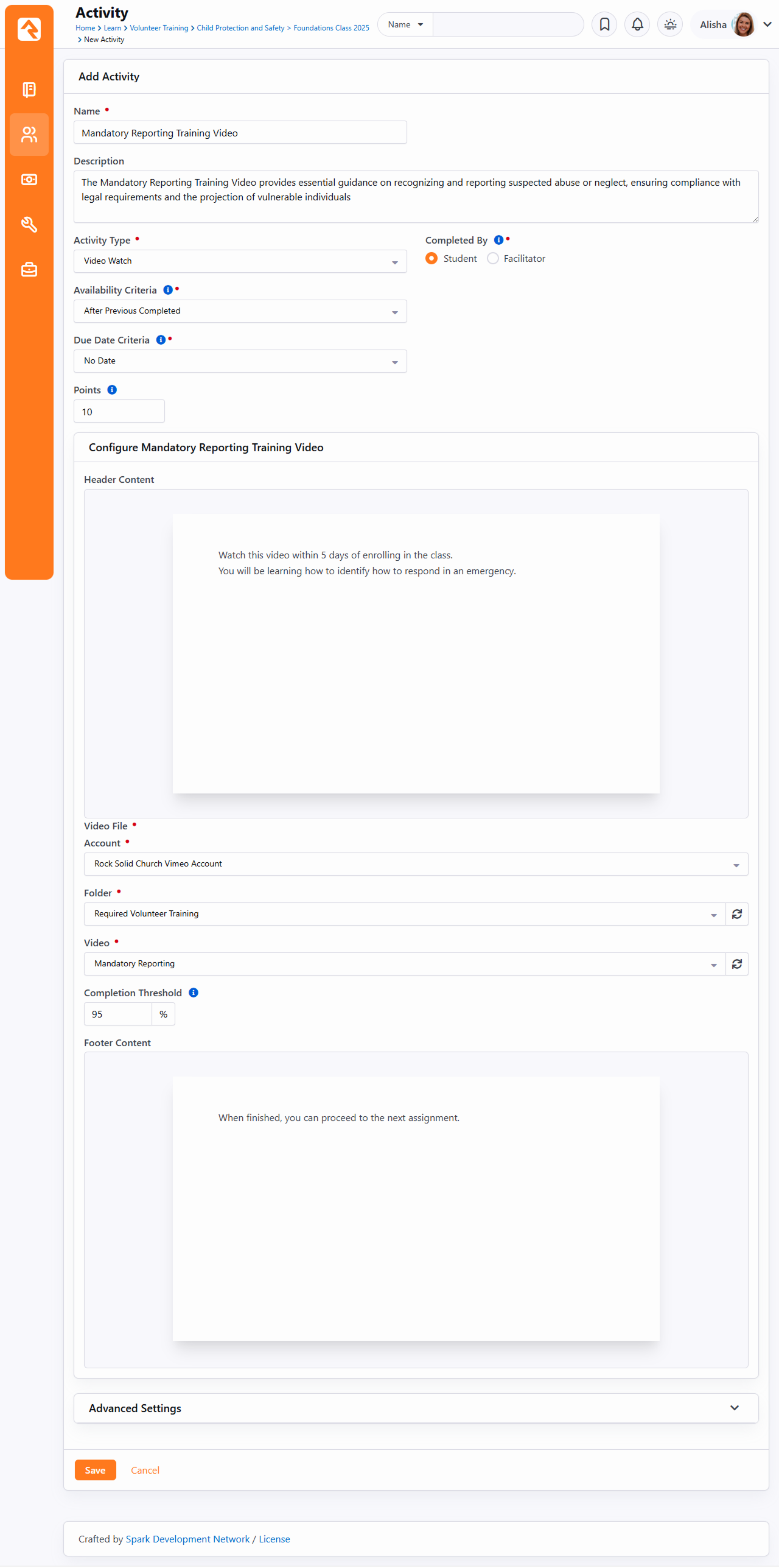 Configuration View