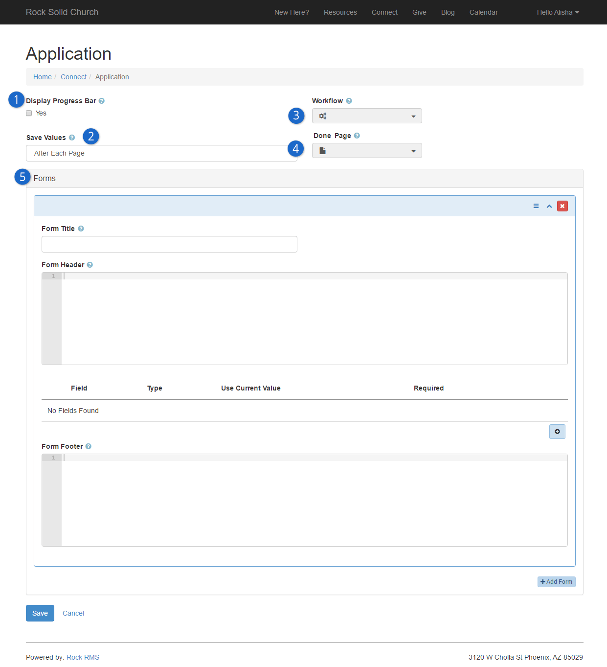 Person Attribute Forms Settings