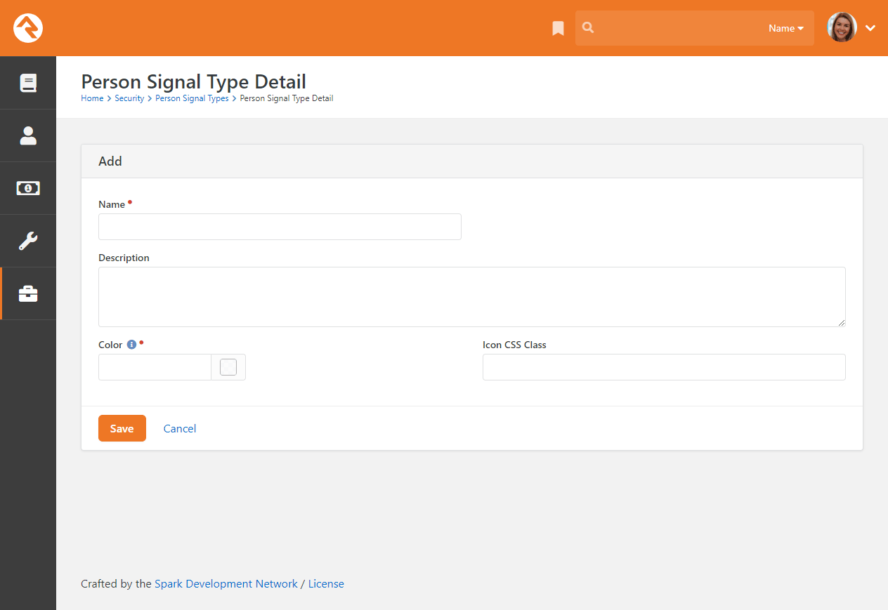 Add Person Signal Type