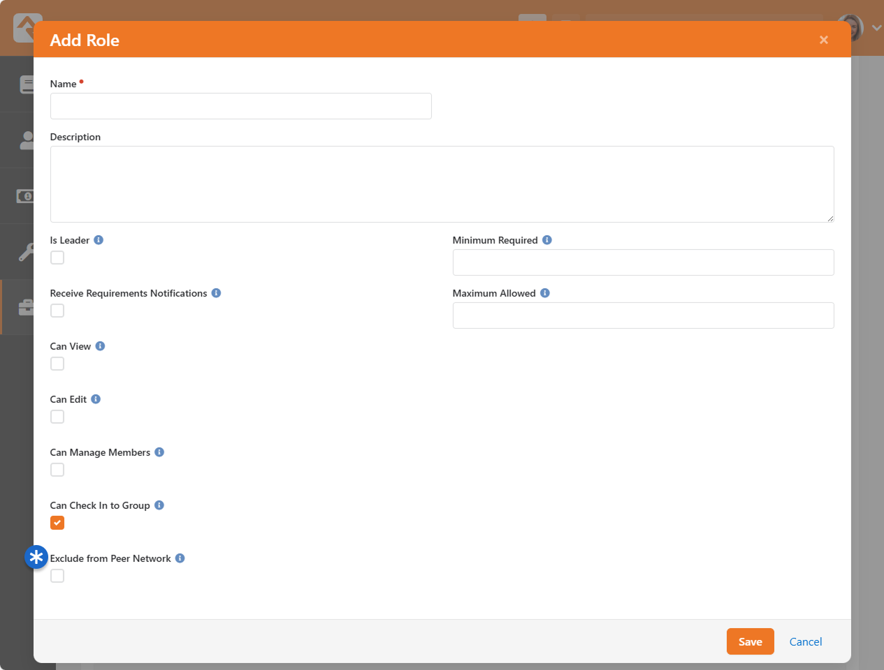 Exclude Group Roles From Peer Networks