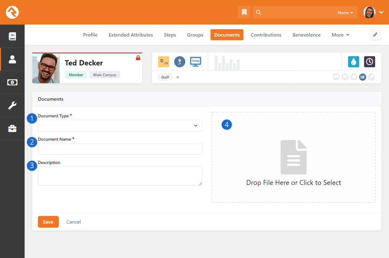 Person Profile Add New Document