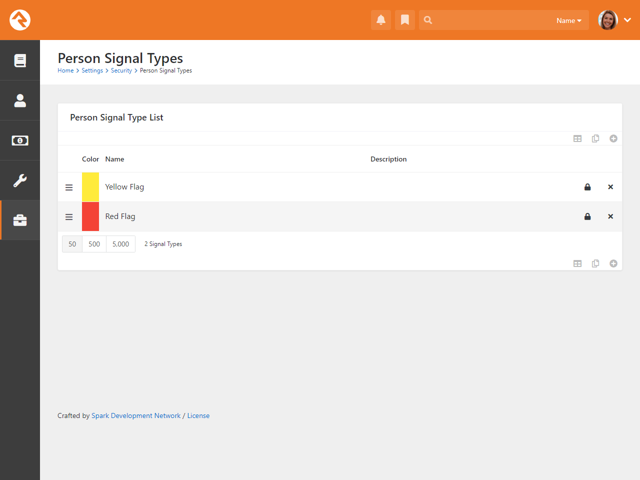 Person Signal Types