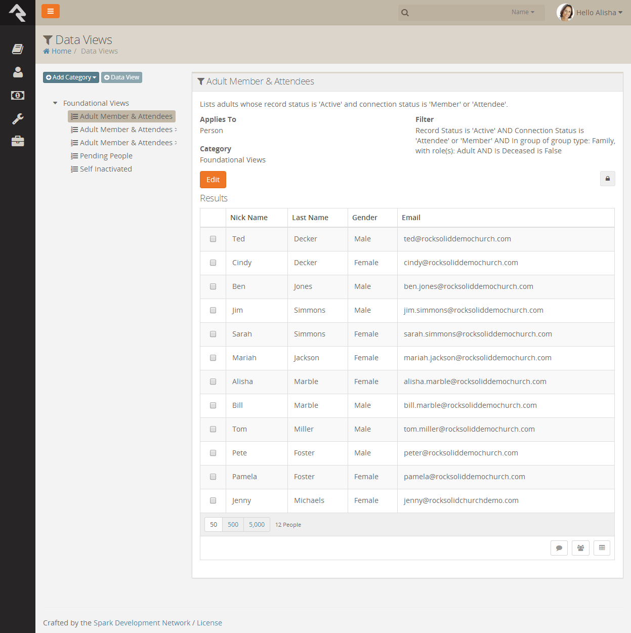 Dataview Sample