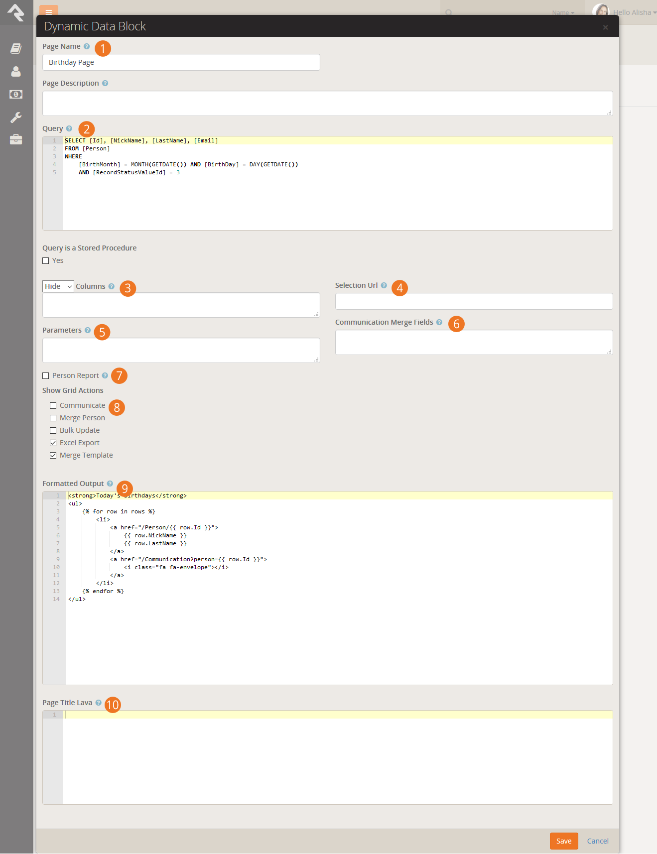Dynamic Data Block