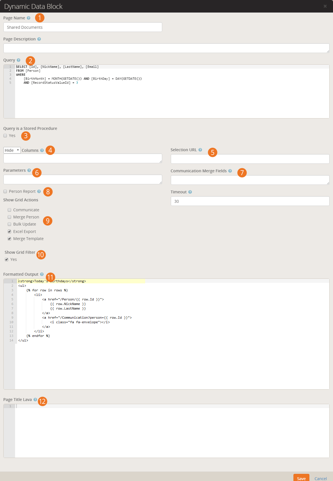 Dynamic Data Block