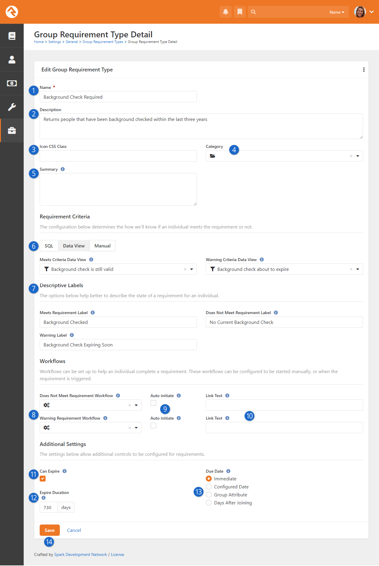 Editing Group Requirements