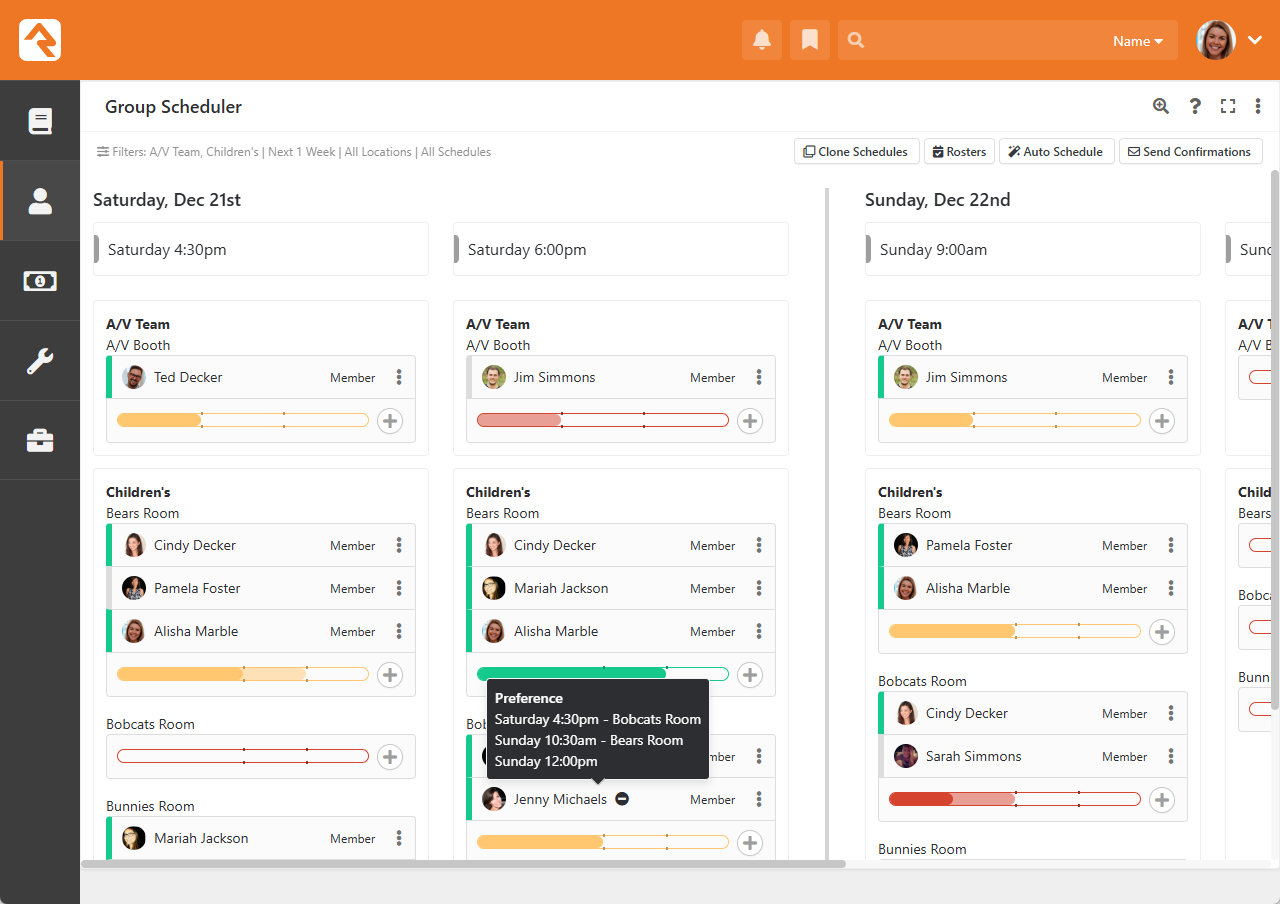 Group Scheduler - Filled