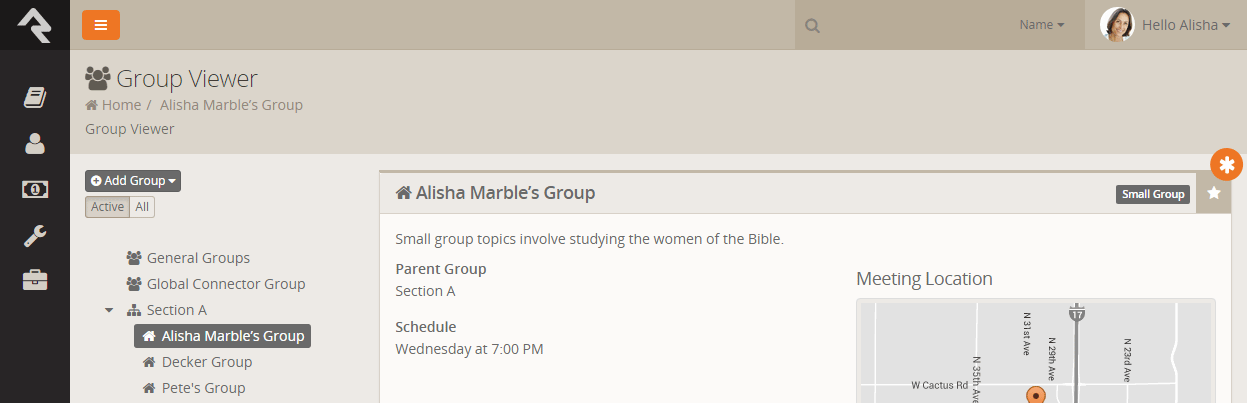 Chart of available tools