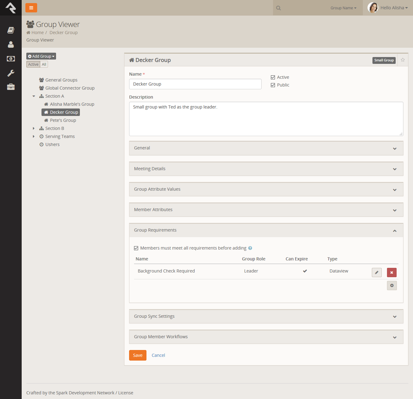 Applying Group Requirements