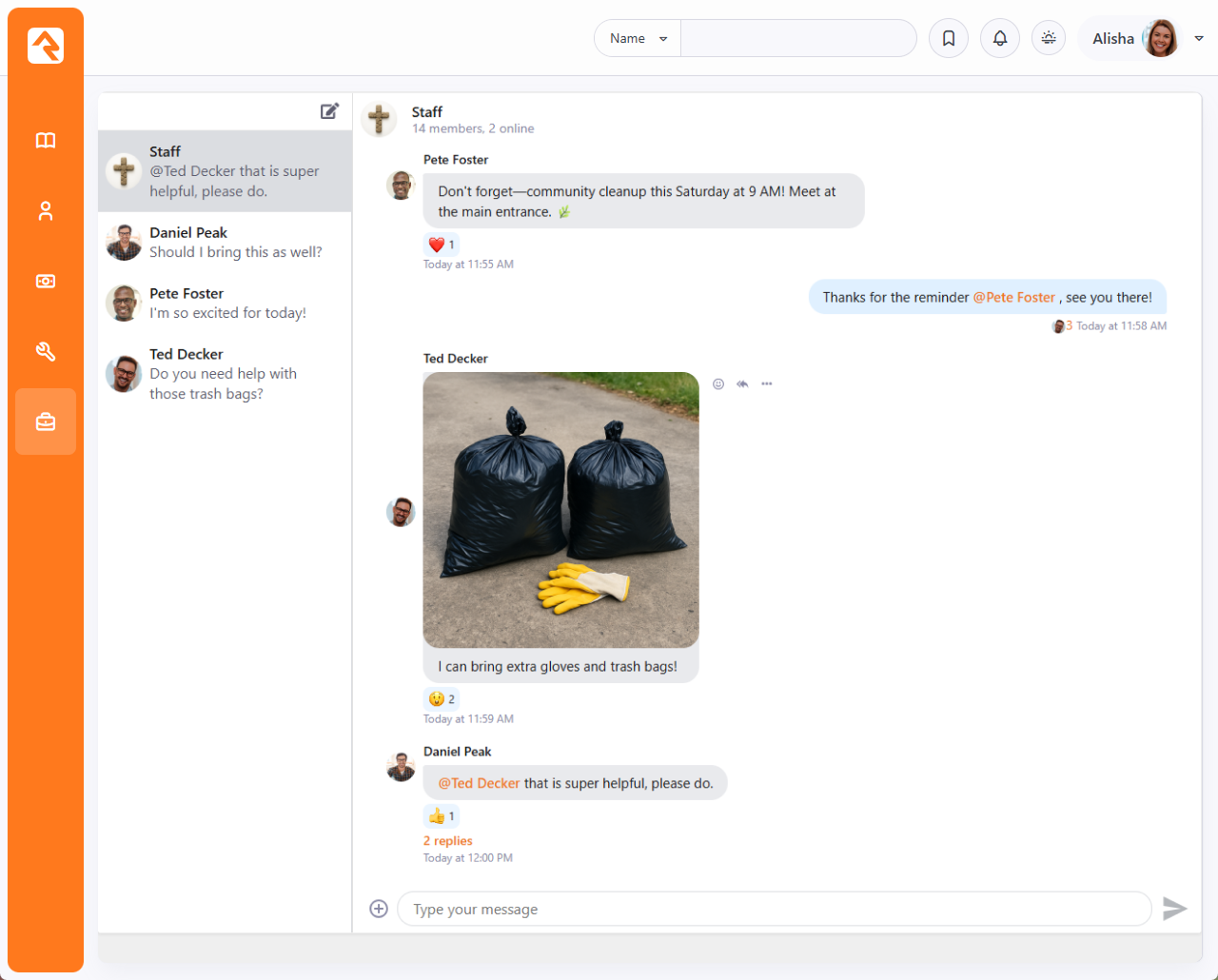 Web Chat block preview