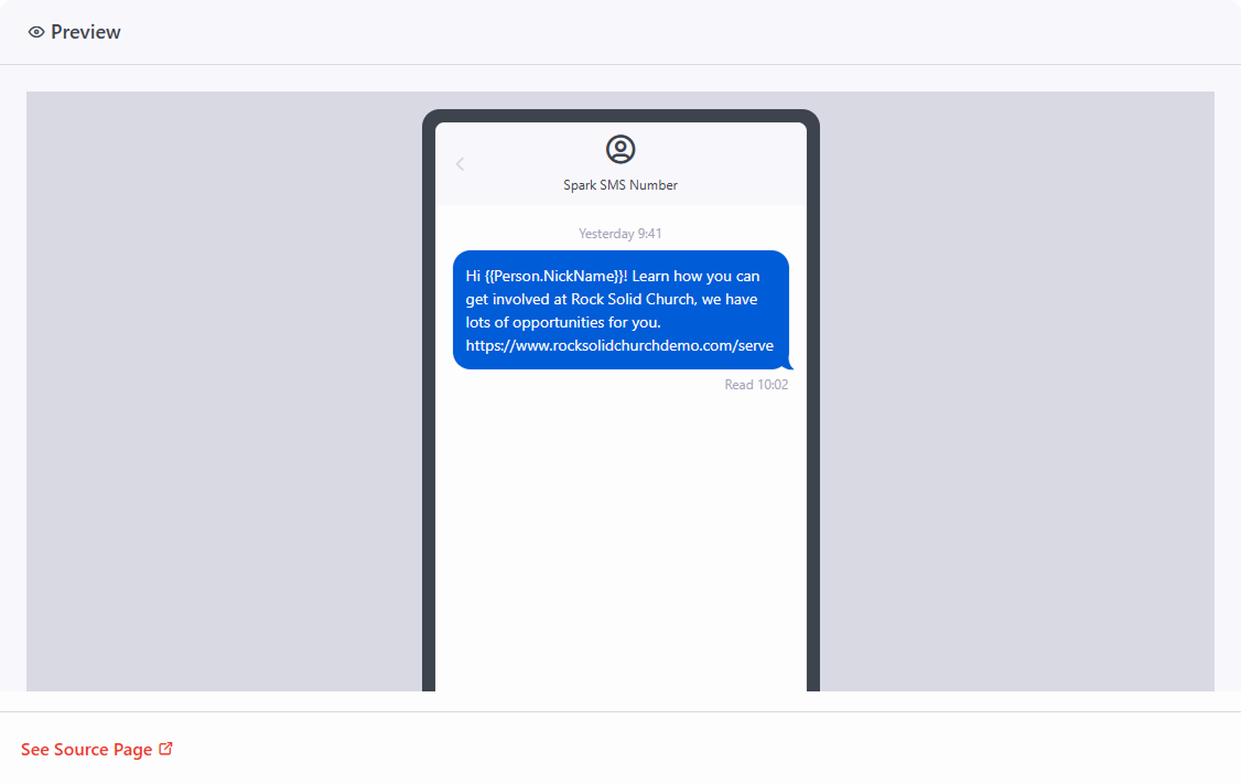 SMS Preview